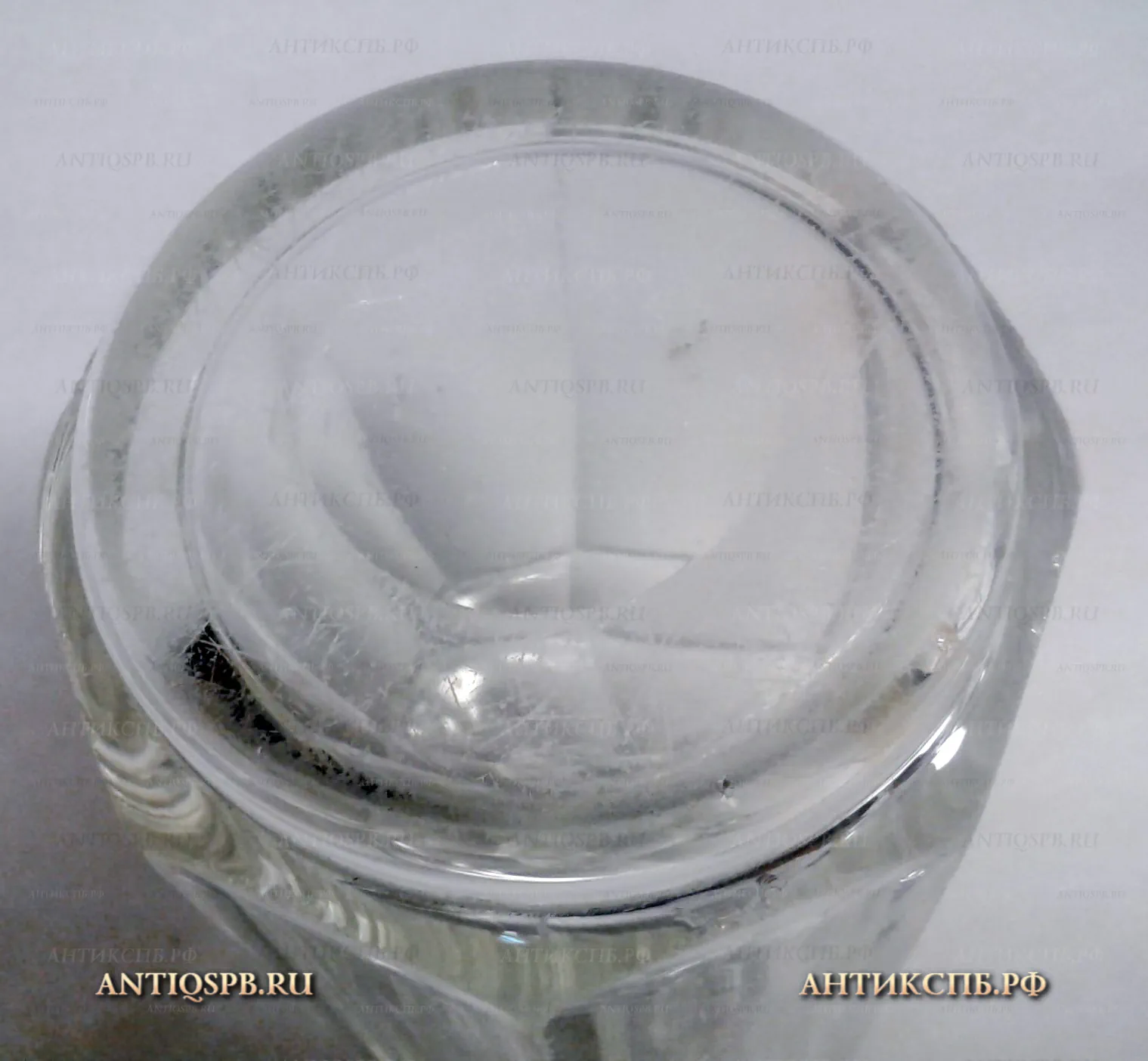 Графинчик антикварный под ликер. Стекло, гранение. ХIХ век. №21494